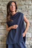 Oscar Drape Trapeze Tank Ink Navy